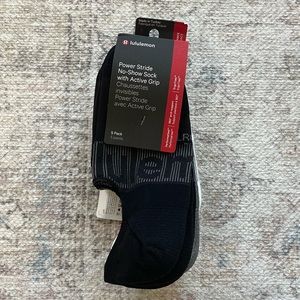 Lululemon Power Stride No-Show Sock with Active Grip 5 packs